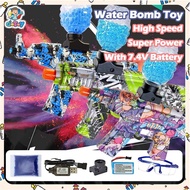Electric Automatic Gel Blaster Painball Toy With Goggles Continuous Soft Gel Beads Safe Toy For Kids