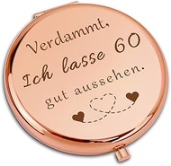 Gifts for 60th Birthday Women - 60th Birthday Woman Gift, Compact Makeup Mirror, 60 Women Gifts for