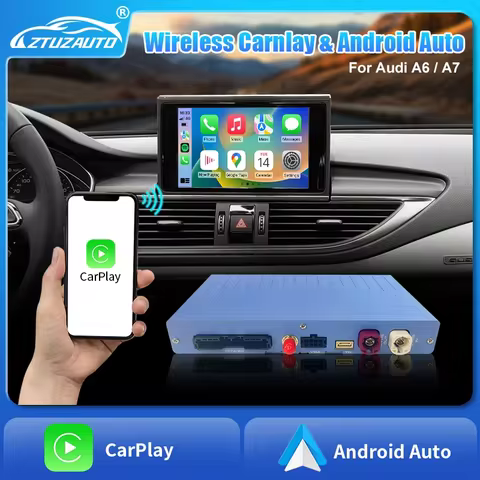 Wireless CarPlay Android Auto Interface for Audi A6 A7 S6 S7 2010-2018, with Mirror Link AirPlay Nav
