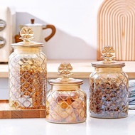 Balang kaca LOVE kuih raya Exclusive kedap udara Airtight glass jar cookies food storage