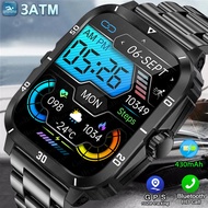 2024 Outdoor Military 3ATM Waterproof Smart Watch Men 430mAh Battery Sports Fiess Watches Bluetooth 