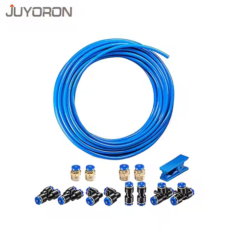 6x4 8x5 Pneumatic Tubing Orange PU Air hose Pipe Tube Kit 5/32 inch or 4mm OD 2.5mm 10 Meter With PC