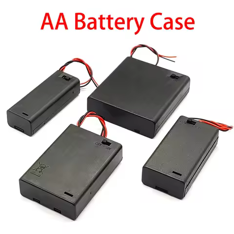 1/2/3/4 Slots AA Battery Holder 1.5V/3V/4.5V/6V AA Battery Storage Box With Leads Wires ON/Off Switc