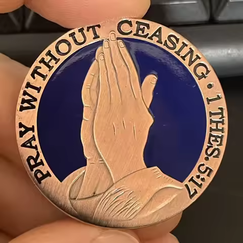 Souvenir Coin Pray Without Ceasing Challenge Coin Our Father Who Art in Heaven Matthew Commemorative