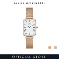 [2 years warranty] Daniel Wellington Quadro Roman numerals 20x26mm White Dial Rose Gold / Silver นาฬ