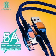NILLKIN 1M Original 5A Super Fast Charging Cable USB To Type C / Lightning / Micro Charging Cable For iPhone 14 Pro Max 13 Pro Max 12 POCO X4 Pro