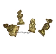 Patung punakawan kuningan set 4 macam