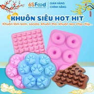Cat, Pig, Rabbit Paw Silicone Mold, Chip Candy Mold, Chocolate, Ice Cream, Jelly,...- 6SFOOD House