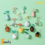LANFY Mini Vase Fridge Magnets, Decorative Unique Vase Refrigerator Magnet, DIY Craft Small Resin Ha