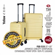 SAMEL  2-IN-1 SET FGD 533 JAPANESES CONCEPT SHINPURUSA PREMIUM EXPANDABLE FRONT OPEN 100% PC LUGGAGE