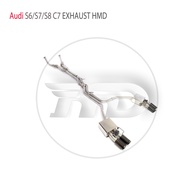HMD Stainless Steel Exhaust System Performance Catback for Audi S6 S7 C7 S8 D4 Electronic Valve Muff