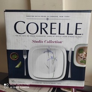 Corelle 16pc shadow Iris Dinnerware set