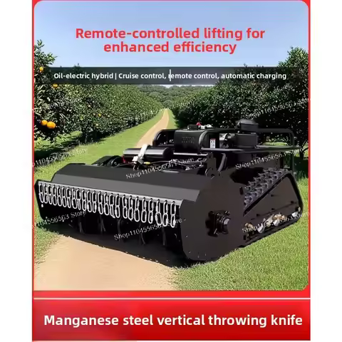 Remote Control Diesel Lawn Mower, Orchard & Lawn Grass Shredder, Garden Greening Trimming & Weeding
