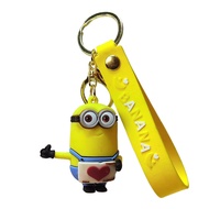 Gantungan Kunci Minion Kartun Karakter Gantungan Kunci Tas Sekolah Liontin Keychain Lucu