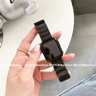 สายนาฬิกาข้อมือสเตนเลสสตีลแม่เหล็ก Apple Watch Band สำหรับ iWatch10 สายรัดข้อมือแบบโลหะสำหรับเครื่อง