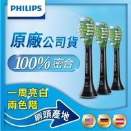 【PHILIPS 飛利浦】Sonicare智能美白刷頭三入組HX9063/96（黑）_廠商直送