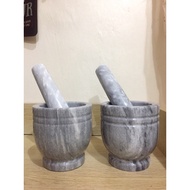 Mortar and Pestle (Marble Almeres) 4” 5” Pure Romblon Marble