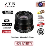 7Artisans 35MM F/2.0  Sony E-Mount/Canon EOS-M Mount/Fujifilm FX mount