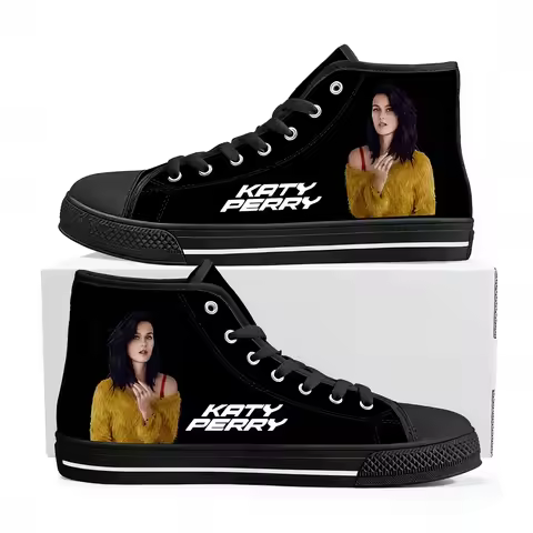 Katy Perry Singer High Top High Quality Sneakers Mens Womens Lightweight Canvas Sneaker Ghana Hiking