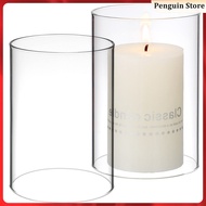 📎 2Pcs Glass Tube Shades for Candle Chimneys Open Flame Holder