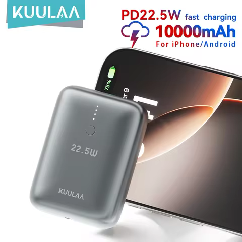 KUULAA Power Bank 10000mAh Portable Charger PowerBank 22.5W Fast Charging External Battery For iPhon