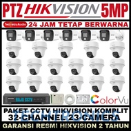 Techtronics | Hikvision 5mp colorvu 32 channel 23 camera ptz two way audio 2-way turbo hd CCTV camer