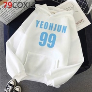 Korean Style Kpop TXT Casual White Hoodie  Sweater   Hoodies & Sweatshirts  Cool Plus Size