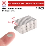 1pcs - 10mm x 5mm x 2mm TINY SIZE Earth Neodymium Rectangular Magnet