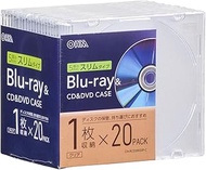 Ohm Electric OA-RCD5M20P-C 01-7215 OHM Blu-ray Disc Case, BD Case, DVD Case, CD Case, Slim Type, 0.2