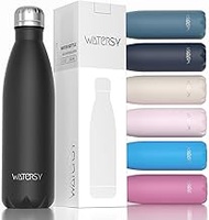 WATERSY Stainless Steel Insulated Water Bottle, Double Walled Metal Vacuum Flask Keep 24 Hrs Cold & 