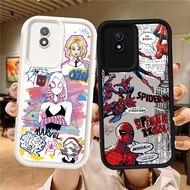 Z-2 Spider-Man White Black Case Casing for VIVO Y02t Y02a Y02 V30E V30 Pro 5G Case