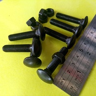 (15pcs) BAUT MUR CB 5.16 x 1 1/2 INCH PAYUNG PANJANG 4CM. BEMPER PAGAR TRUK / BAUT 12 KUNCI 12 HITAM