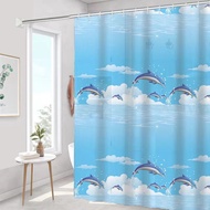 Waterproof Peva shower Curtain, size 180x180cm /Curtain showerdolphin Shower Curtain Waterproof