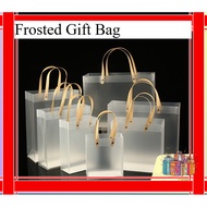 Frosted Plastic PVC Transparent Bags with Handle Giveaway Souvenir Tote Bag Gift Bag