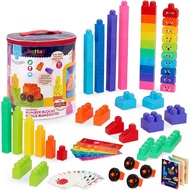 Battat Education – Locbloc Counting Blocks – Building Blocks for Toddlers – Number Blocks – Learning