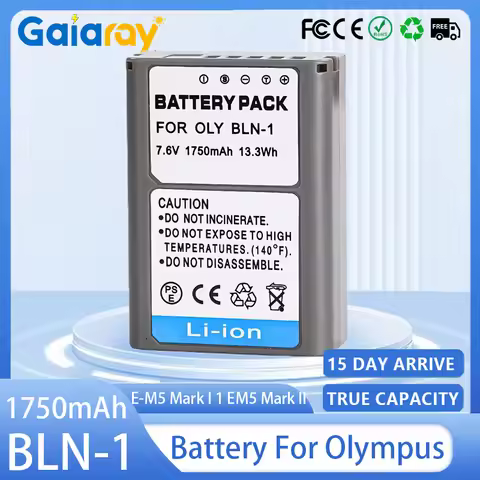 BLN-1 Camera Battery 7.6V 1750mAH Rechargeable Battery for Olympus EM5 E-M5 Mark I 1 EM5 E-M5 Mark I