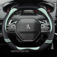 Bọc Vô Lăng Ô Tô Dành Cho Peugeot 3008 4008 5008 Phụ Kiện Ô Tô Chống Trượt Thời Trang Bằng Sợi Carbo