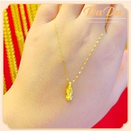 สร้อยคอผู้หญิงทําจากทองคํา 18kสร้อยคอเกลียวอิตาลีพร้อมจี้ จี้ทองคำแท่ง(GoldBar) น้ำหนัก 3.5 กรัม ทอ