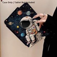 Astronaut, Planet, Star Pattern Painted Effect Tablet Protective Case With Stand, Compatible With Ho