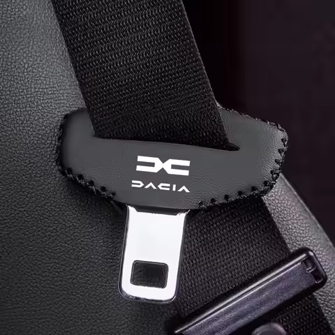 1/2pcs Car Safety Belt Plug Leather Protector Covers For Dacia Logan Sandero Duster Lodgy Spring Jog