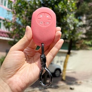 Silicone Car Remote Key Holder Keychain Accessories Car Key Cover Case For Fiat 500EV New Energy Key