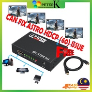 Full HD HDTV/ HDMI Splitter 1X2/4 Port Hub Repeater Amplifier v1.4 3D 1080p 1 input 2 /4 output /8 output (1080)/（4K)