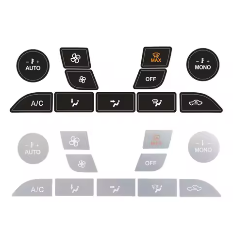For Ford Focus Button Sticker for Ford Focus 2 MK2 Accessories Silver Vinyl Climate Repair Decals fo