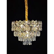 TLM Lampu Kristal Atas Luxury Chandelier Ceiling Light Pendant Lamps Lampu Siling Kristal Gantung La