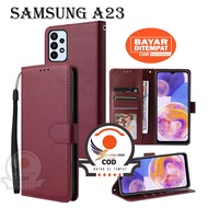 HP Samsung Galaxy A23 Flip Case Cell Phone Wallet for Samsung Galaxy A23 Leather Flip Case standing 