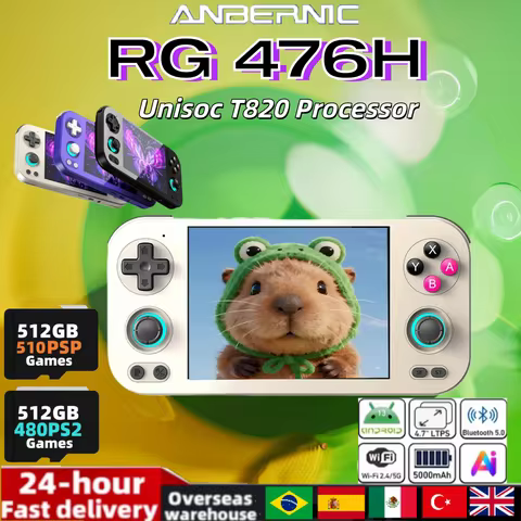 ANBERNIC RG 476H Handheld Game Console 4.7"HD Multi-touch Full Screen Retro Video Games Player 8G+12