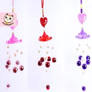 Fungling Wind Chime Love Glitter Wind Chime/ + 6 Bells