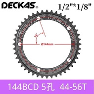 DECKAS 144BCD Dedicated Speed Gear Disc Road Bike Chainring Disc Speed Chainring 44T-58T