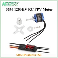 NEEBRC 3536 1200KV Brushless Motor 2-4S With 50A Brushless ESC Speed Controller UBEC T/XT60 Plug For