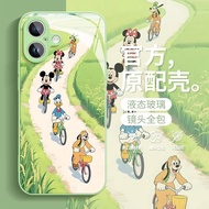 Riding A Bike To Have Joy for iPhone 17promax 16 Glass Phone Case 15 14plus 13mini 12 11promax Anime